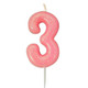 Age Three Pink Glitter Candle (1)