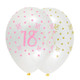 12 inch 18th Birthday Pink Chic Clear Latex Balloons (6)