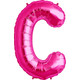 34 inch Magenta Letter C Foil Balloon (1)