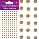 4mm Champagne Gold Glitter Gem Craft Stickers (112)