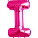 34 inch Magenta Letter I Foil Balloon (1)