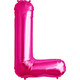 34 inch Magenta Letter L Foil Balloon (1)