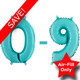 14 inch Pastel Blue Numbers Starter Kit - 36 Balloons