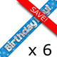 Pack of 6 Birthday Boy Blue Banner - 2.7m