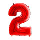 26 inch Red Number 2 Foil Balloon (1)