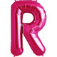 34 inch Magenta Letter R Foil Balloon (1)