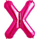 34 inch Magenta Letter X Foil Balloon (1)