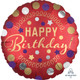 18 inch Happy Birthday Red Satin Foil Balloon (1)