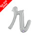 Air-Fill Silver Script Letter R Foil Balloon (1)