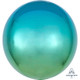 16 inch Orbz Ombre Blue & Green Foil Balloon (1)