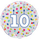 18 inch 10th Birthday Confetti Cheer Foil Balloon (1)