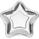 Star Shaped Silver Paper Plates (6)