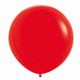 24" Fashion Red Sempertex Latex Balloons (3)