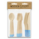 Light Blue Wooden Cutlery (18pc.)