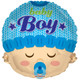 18 inch Baby Boy Head Shape Foil Balloon (1)