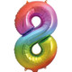 34 inch Unique Rainbow Number 8 Foil Balloon (1)