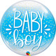 22 inch Baby Boy Blue Confetti Dots Bubble Balloon (1)