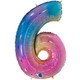 40 inch Colourful Rainbow Number 6 Foil Balloon (1)