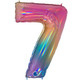 40 inch Colourful Rainbow Number 7 Foil Balloon (1)