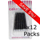 Black Glitter Candles (Box of 144)