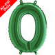 14 inch Green Number 0 Foil Balloon (1)
