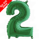 14 inch Green Number 2 Foil Balloon (1)