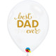 11 inch Best Dad Ever Diamond Clear Latex Balloons (25)