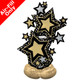 59 inch Black & Gold Star Cluster Airloonz Foil Balloon (1)