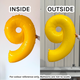 40 inch Fluorescent Yellow Number 9 Foil Balloon (1)