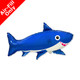 14 inch Happy Blue Shark Foil Balloon (1) - UNPACKAGED