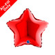 9" Red Star Foil Balloon (1) - UNPACKAGED