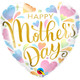 18 inch Mother's Day Pastel Hearts Foil Balloon (1)