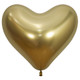 14" Reflex Gold Heart Shaped Sempertex Latex Balloons (50)