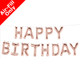14 inch Happy Birthday Rose Gold Foil Balloon Banner Pack (1)