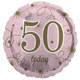 18 inch 50 Today Pink & Gold Stars Foil Balloon (1)