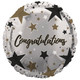 18 inch Congratulations Black & Gold Stars Foil Balloon (1)