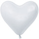 A 12" heart shaped balloon, manufactured by Sempertex.