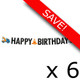 Pack of 6 On the Road Happy Birthday Letter Paper Banner - 3m