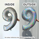 30 inch Iridescent Silver Numbers Starter Kit - 36 Balloons 30 inch Iridescent Silver Numbers Starter Kit - 36 Balloons