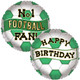 18 inch Birthday No.1 Football Fan Green White Foil Balloon (1)