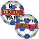 18 inch Birthday No.1 Football Fan Blue Red Foil Balloon (1)