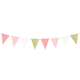 Pink, White & Gold Pattern Birthday Paper Bunting - 2.1m (1)