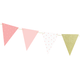 Pink, White & Gold Pattern Birthday Paper Bunting - 2.1m (1)