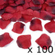 Dark Red & Burgundy Rose Petals (100)