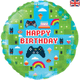 18 inch Pixel Game Birthday Holographic Foil Balloon (1)