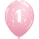 11 inch 1-A-Round Pink Latex Balloons (6)