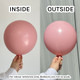 5" Standard Baby Pink Kalisan Latex Balloons (100)