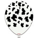 12 inch Cow Print White Kalisan Latex Balloons (25)