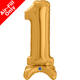 25 inch Gold Number 1 Standup Foil Balloon (1)