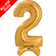 25 inch Gold Number 2 Standup Foil Balloon (1)